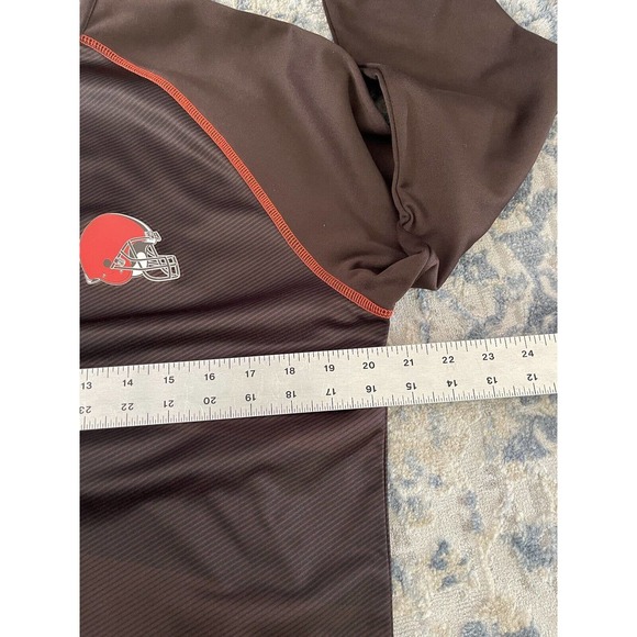 Cleveland Browns Majestic Brown Crewneck Long Sleeve Shirt Therma-Fit Mens Small - Picture 6 of 6